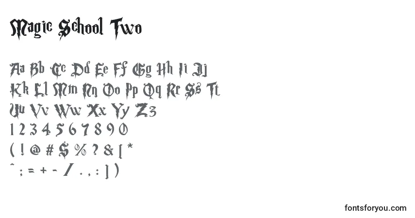 Шрифт Magic School Two – алфавит, цифры, специальные символы