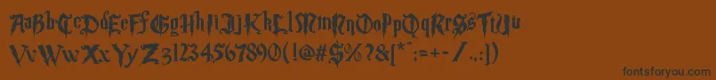 Magic School Two-fontti – mustat fontit ruskealla taustalla
