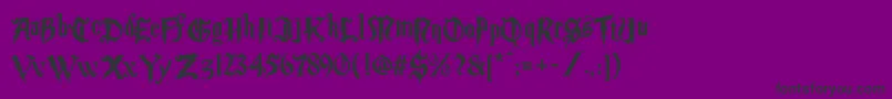 フォントMagic School Two – 紫の背景に黒い文字