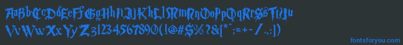 Шрифт Magic School Two – синие шрифты на чёрном фоне