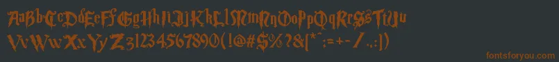 Magic School Two-fontti – ruskeat fontit mustalla taustalla