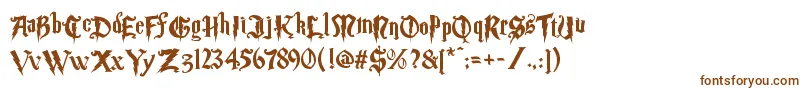 Magic School Two-fontti – ruskeat fontit valkoisella taustalla