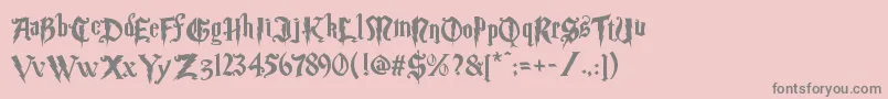 フォントMagic School Two – ピンクの背景に灰色の文字
