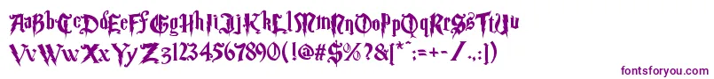 Magic School Two-fontti – violetit fontit valkoisella taustalla