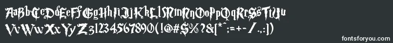 Magic School Two-fontti – valkoiset fontit mustalla taustalla