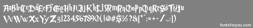 フォントMagic School Two – 灰色の背景に白い文字