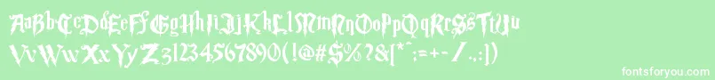 Magic School Two-fontti – valkoiset fontit vihreällä taustalla