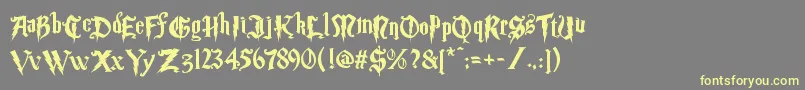Magic School Two-fontti – keltaiset fontit harmaalla taustalla