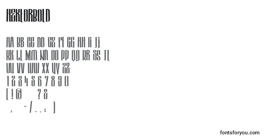Schriftart HektorBold – Alphabet, Zahlen, spezielle Symbole