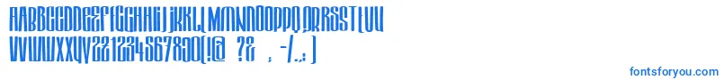 フォントHektorBold – 白い背景に青い文字