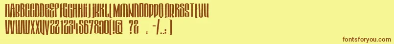 HektorBold Font – Brown Fonts on Yellow Background