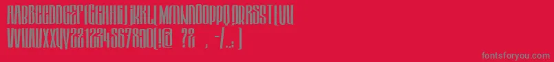HektorBold Font – Gray Fonts on Red Background