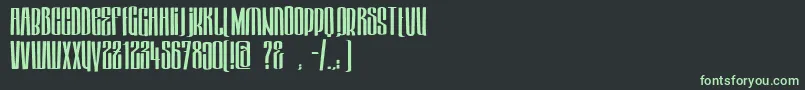 HektorBold Font – Green Fonts on Black Background