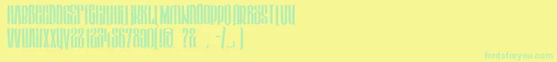 HektorBold Font – Green Fonts on Yellow Background