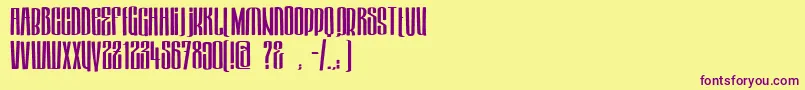 HektorBold Font – Purple Fonts on Yellow Background