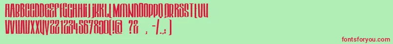 HektorBold Font – Red Fonts on Green Background