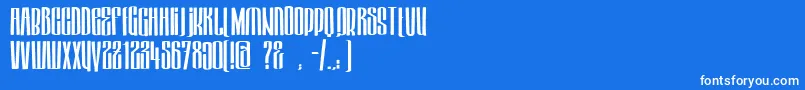 フォントHektorBold – 青い背景に白い文字