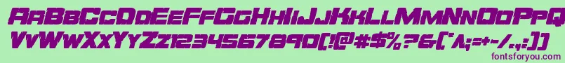 Orecrusherital Font – Purple Fonts on Green Background