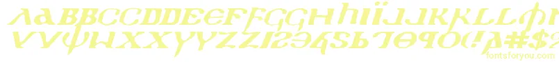 HolyEmpireExpandedItalic-fontti – keltaiset fontit