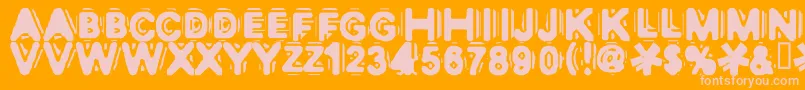 Discobox Font – Pink Fonts on Orange Background