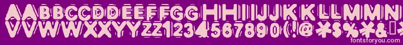 Discobox Font – Pink Fonts on Purple Background