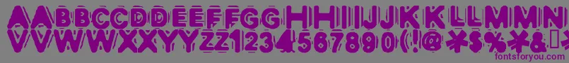 Discobox-fontti – violetit fontit harmaalla taustalla