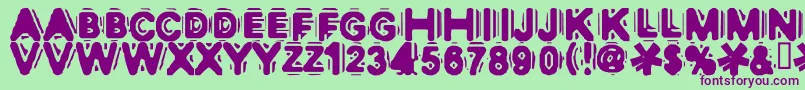 Discobox Font – Purple Fonts on Green Background