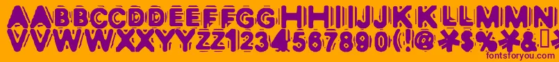 Discobox Font – Purple Fonts on Orange Background