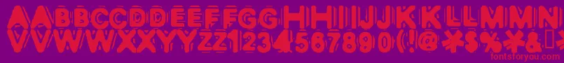 Discobox Font – Red Fonts on Purple Background