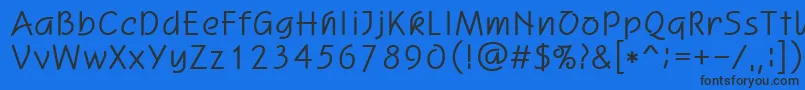 Шрифт HypostLight – чёрные шрифты на синем фоне