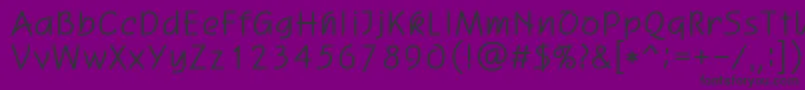 HypostLight-fontti – mustat fontit violetilla taustalla