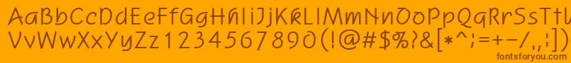 Więcej informacji o czcionce HypostLight Czcionka HypostLight – brązowe czcionki na pomarańczowym tle