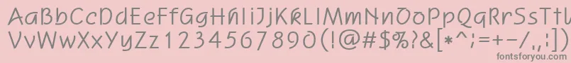 HypostLight-Schriftart – Graue Schriften auf rosa Hintergrund