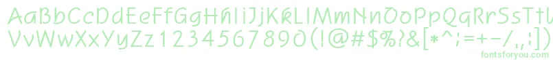 HypostLight Font – Green Fonts on White Background