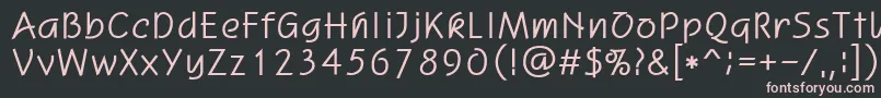 HypostLight Font – Pink Fonts on Black Background
