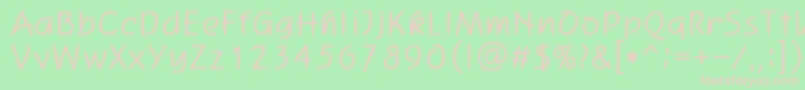 HypostLight Font – Pink Fonts on Green Background