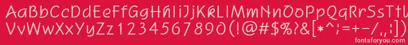 HypostLight Font – Pink Fonts on Red Background