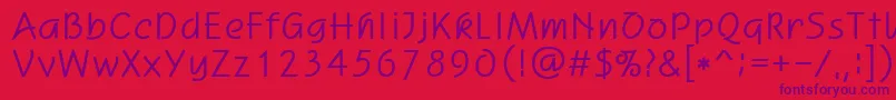 HypostLight Font – Purple Fonts on Red Background