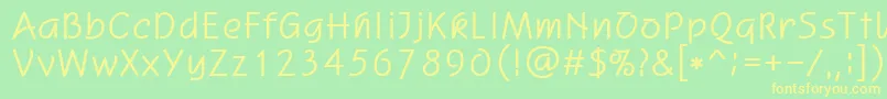 HypostLight Font – Yellow Fonts on Green Background