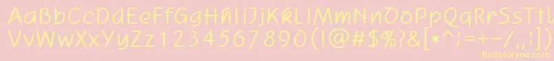 HypostLight Font – Yellow Fonts on Pink Background