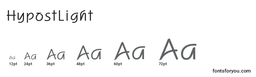 HypostLight Font Sizes