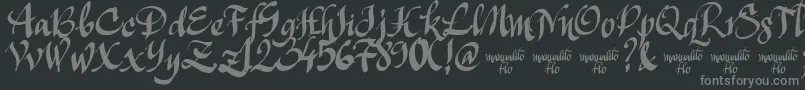 Шрифт ManualitoFlo – серые шрифты на чёрном фоне