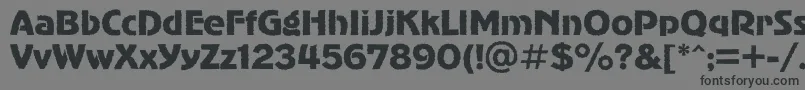 Advergothicroughc-Schriftart – Schwarze Schriften auf grauem Hintergrund