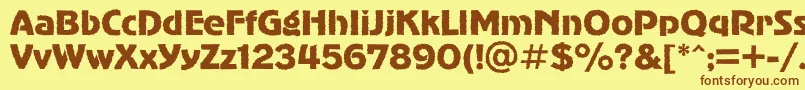 Advergothicroughc Font – Brown Fonts on Yellow Background