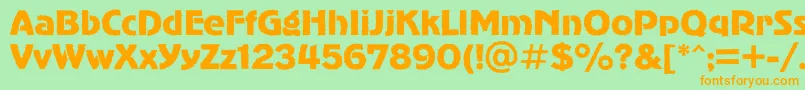 Advergothicroughc Font – Orange Fonts on Green Background