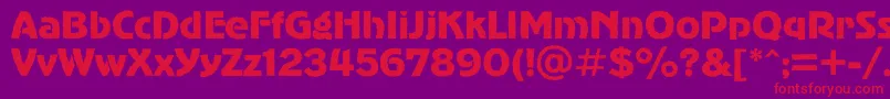 Advergothicroughc Font – Red Fonts on Purple Background