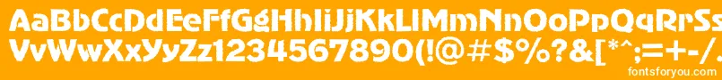 Advergothicroughc Font – White Fonts on Orange Background