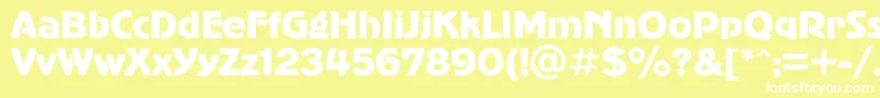 Advergothicroughc Font – White Fonts on Yellow Background