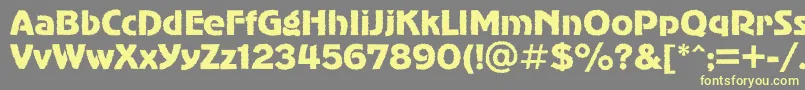 Advergothicroughc Font – Yellow Fonts on Gray Background