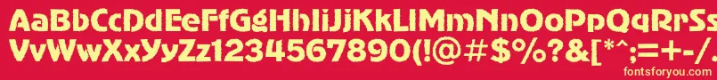 Advergothicroughc Font – Yellow Fonts on Red Background